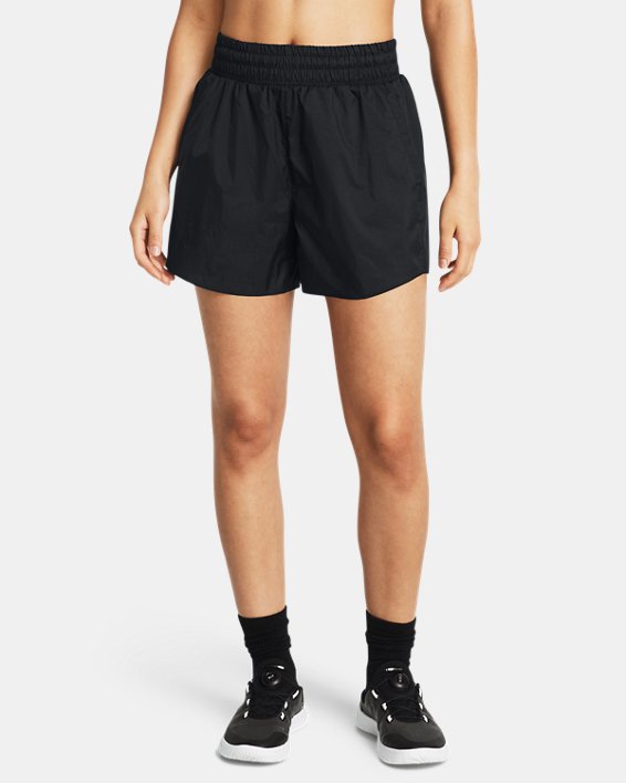 Women's UA Vanish Crinkle Long Shorts in Black image number 0